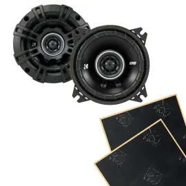 Kicker DSC404 4" DS Series 2-Way Car Speakers + Sound Damping