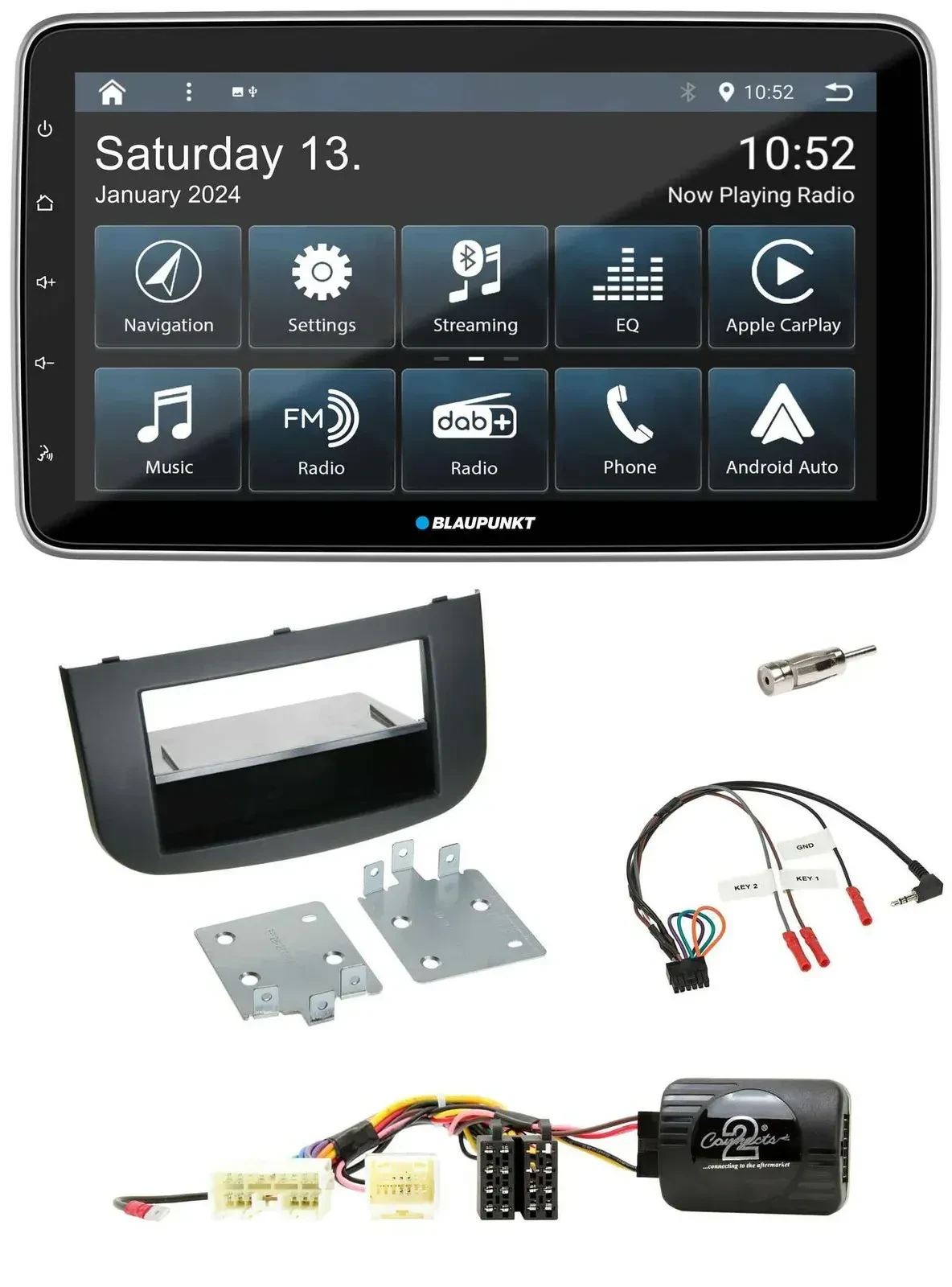 Blaupunkt USB DAB SD Lenkrad Bluetooth Autoradio für Mitsubishi Colt Z3B/Z3V/Z30
