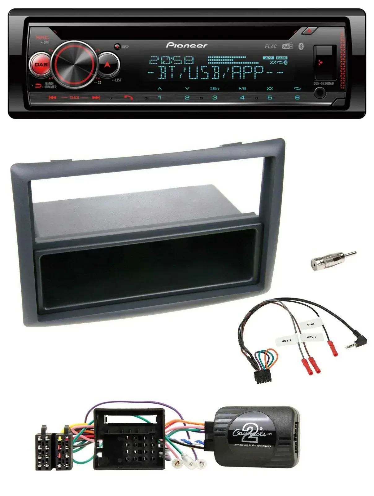 Pioneer Lenkrad DAB CD Bluetooth USB Autoradio für Renault Megane 2009-2012