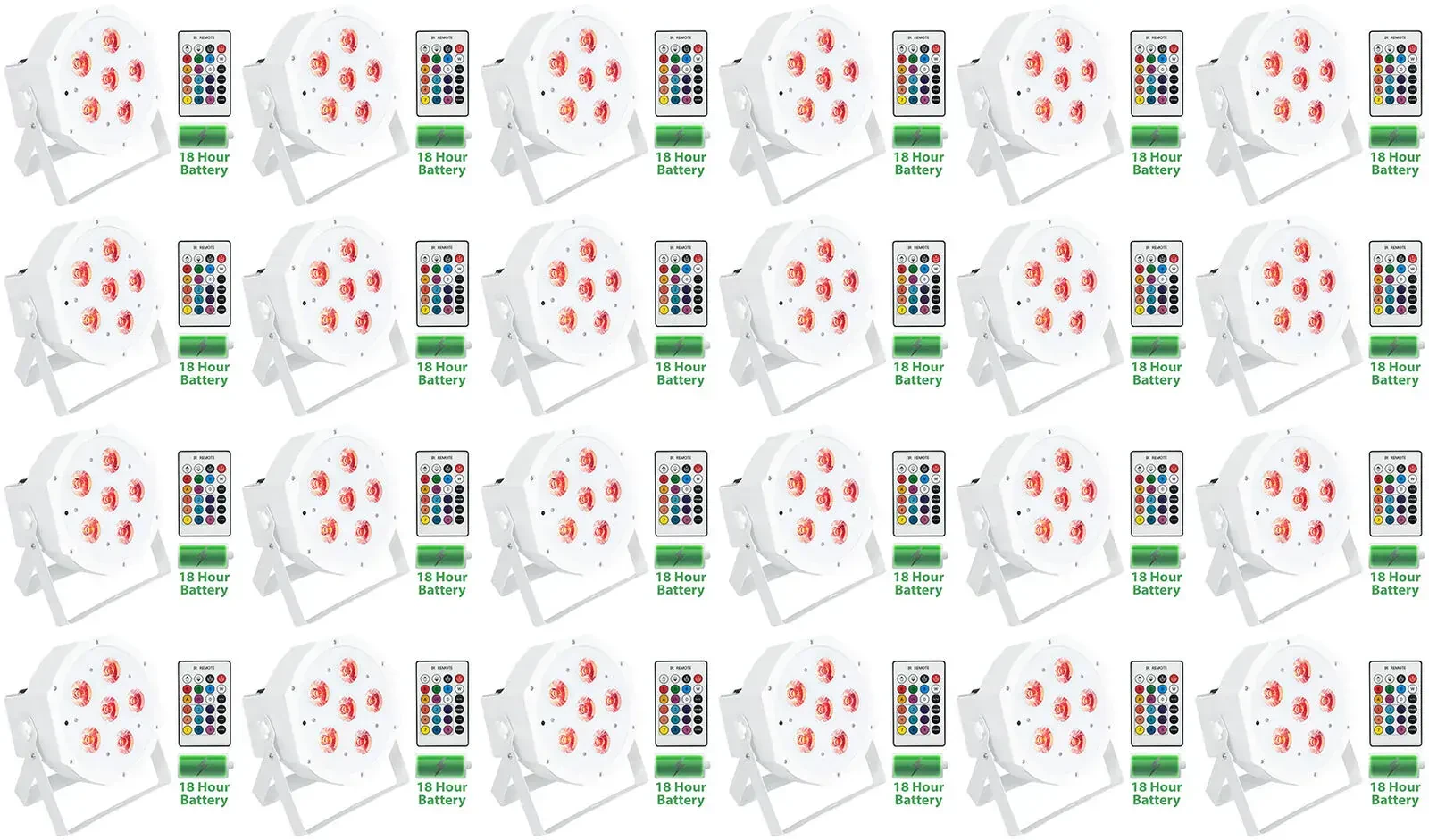 Светодиодный прибор Rockville BATTERY PAR 61 White (24 штуки)