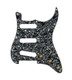 920D Custom SSS Pre-Wired Pickguard for Strat With A Black Pearl Pickguard an...
