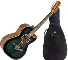 Электроакустическая гитара H Jimenez Bajo Quinto LBQ1EBF Black Flame Maple Acoustic Electric Guitar
