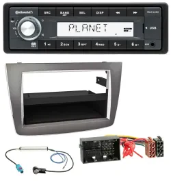 Continental USB MP3 AUX 1DIN Autoradio für Alfa Romeo Mito ab 14 955 silber