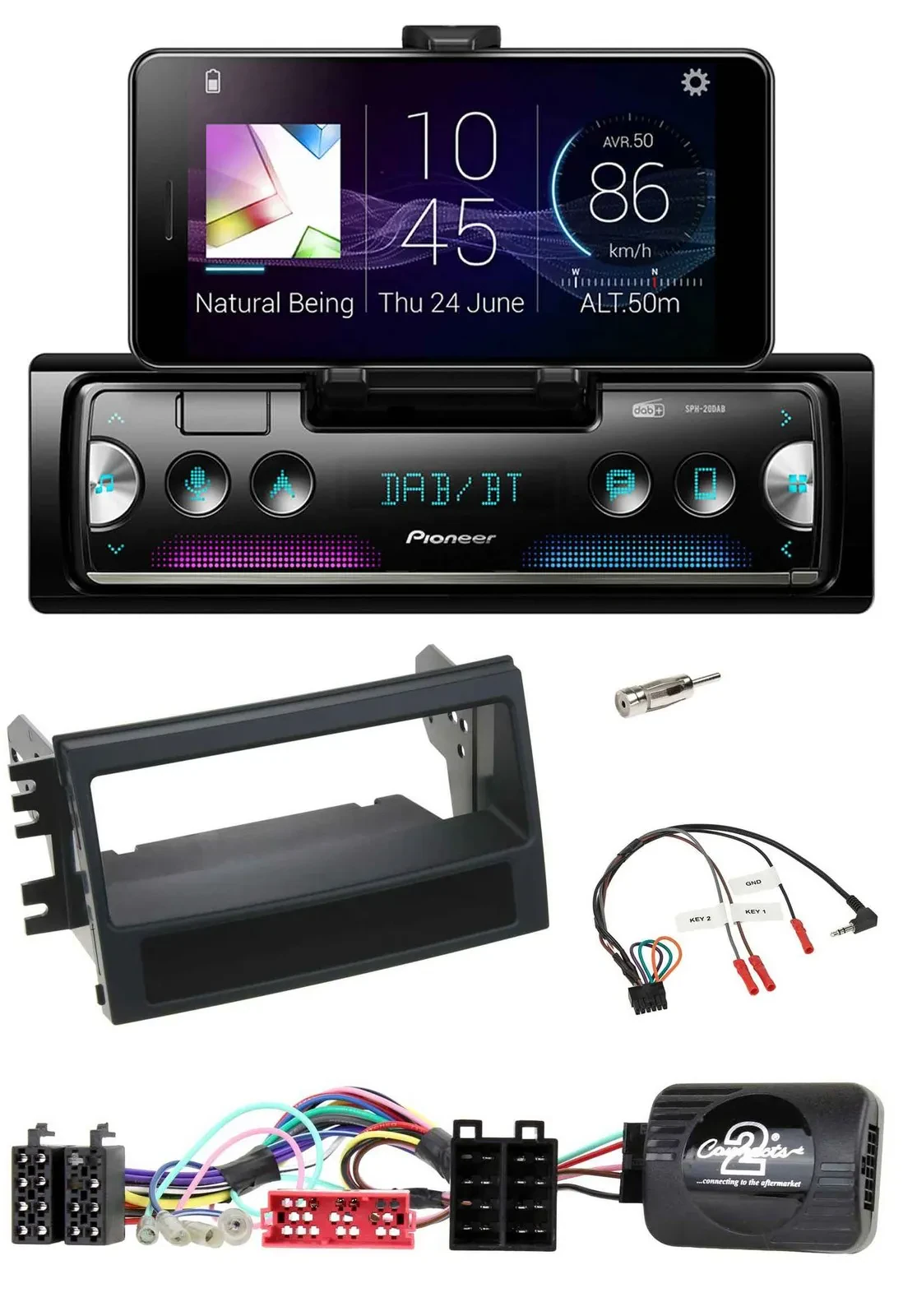 Автомагнитола для Kia Soul (2009–2011) Pioneer Bluetooth DAB USB с поддержкой кнопок на руле