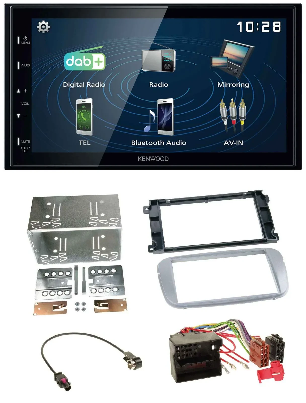 Kenwood 2DIN Bluetooth MP3 USB DAB Autoradio für Ford Galaxy C-Max Focus ab 2007