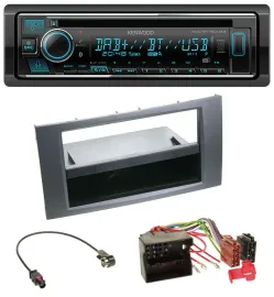 Kenwood MP3 Bluetooth DAB USB CD Autoradio für Ford Fiesta Focus 04-08 anthrazit