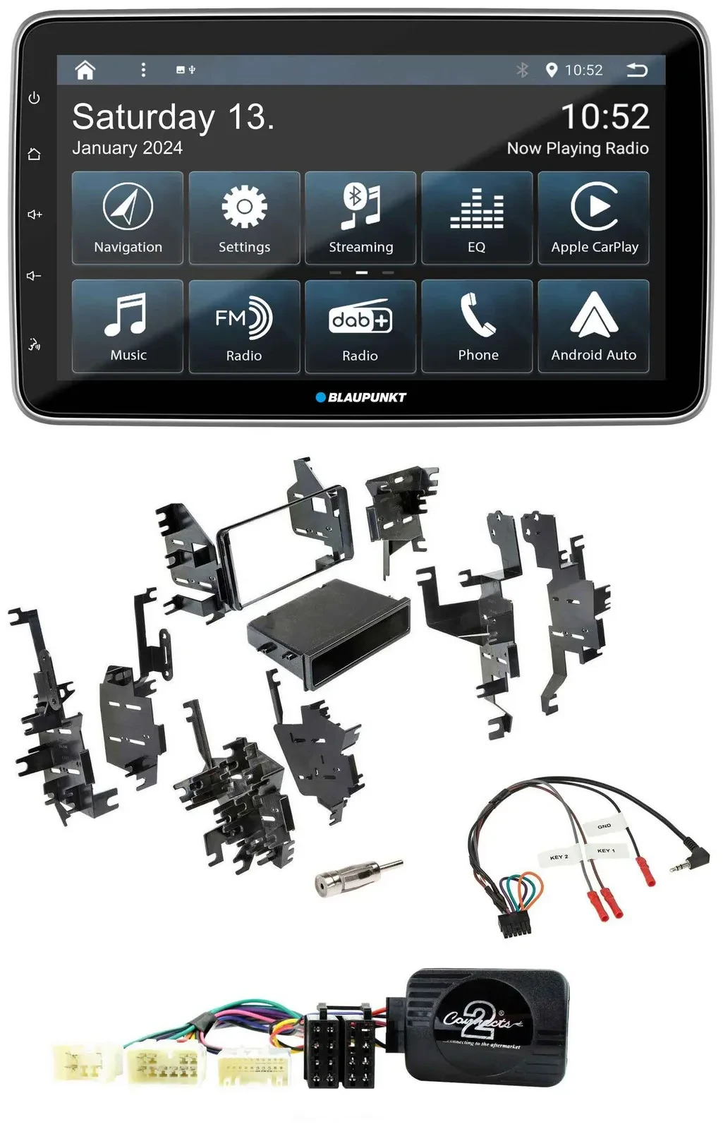 Автомагнитола Blaupunkt USB, SD, DAB, Bluetooth, совместима с управлением на руле, для Toyota RAV4 2001–2005