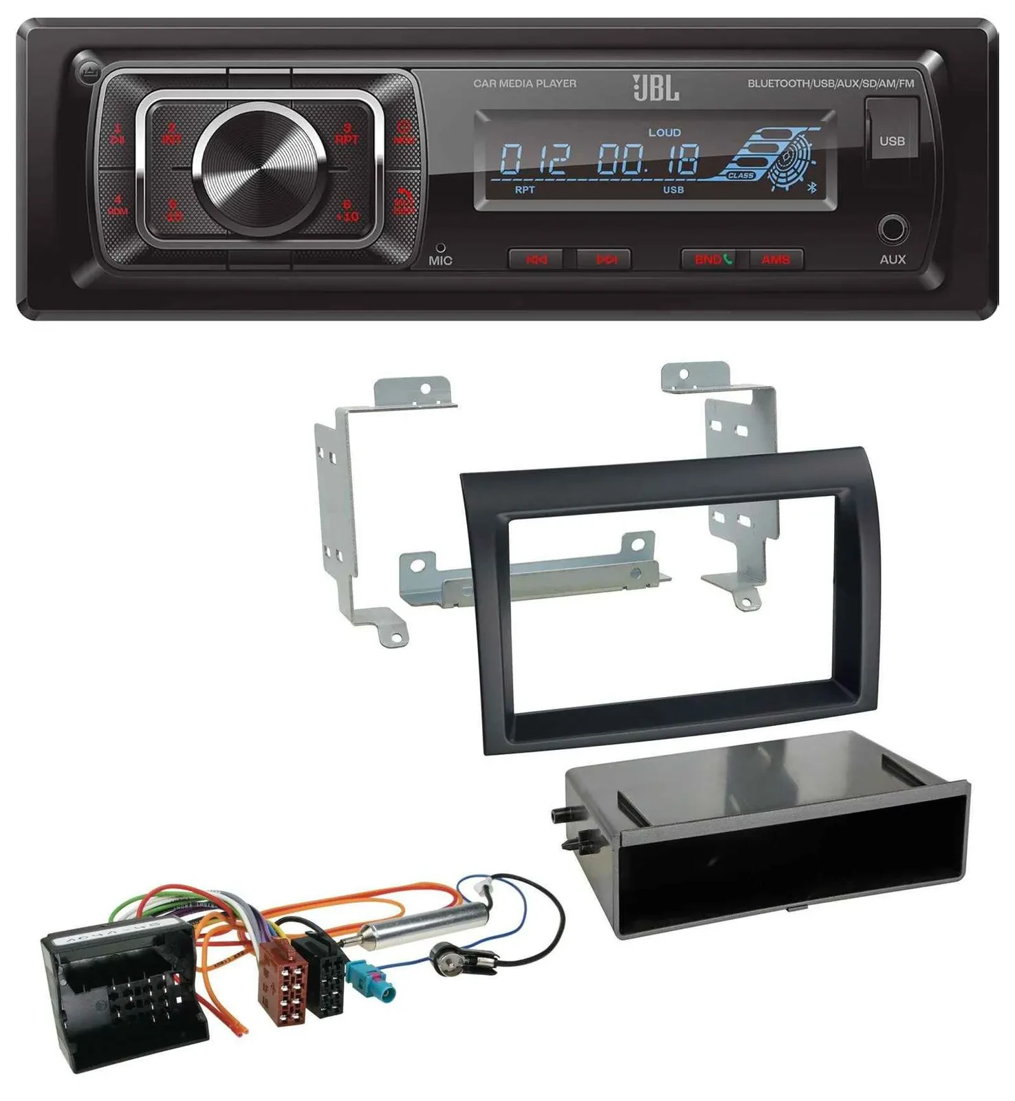 Автомагнитола для Citroen Jumper 2006–2011 JBL SD/AUX/MP3/USB Bluetooth Quadlock, черный