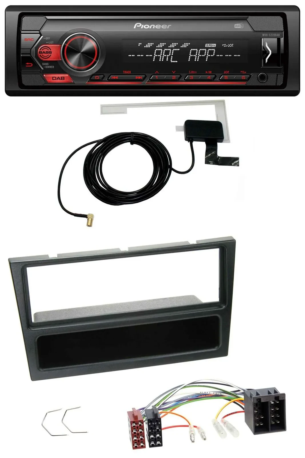 Pioneer 1DIN USB DAB MP3 AUX Autoradio für Opel Agila Combo Vivaro Corsa C Omega
