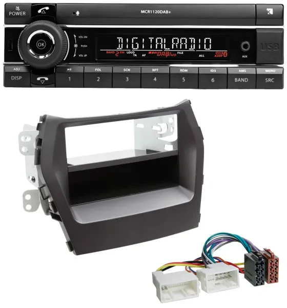 Kienzle Bluetooth MP3 USB DAB Autoradio für Hyundai Santa Fe (ab 2012)