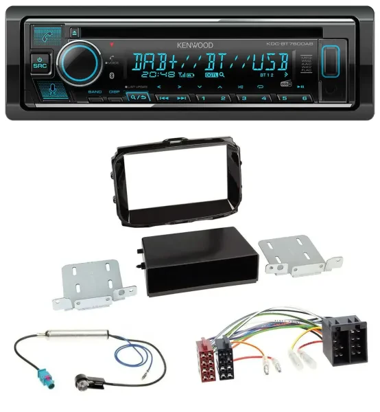 Kenwood MP3 Bluetooth DAB USB CD Autoradio für Alfa Giulietta ab 2013 ISO piano-