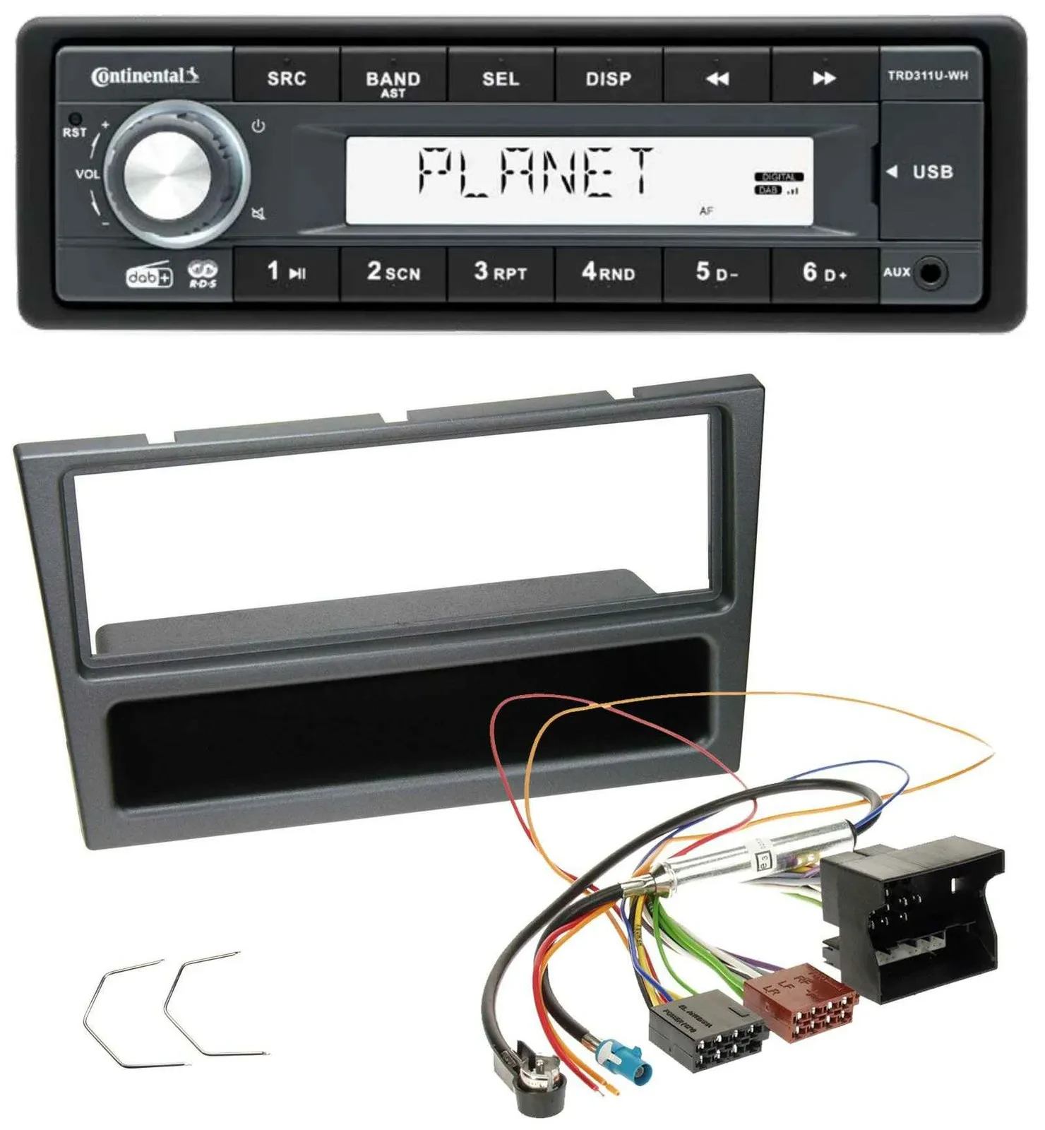 Continental MP3 AUX USB DAB 1DIN Autoradio für Opel Corsa C Meriva Vectra C Sign