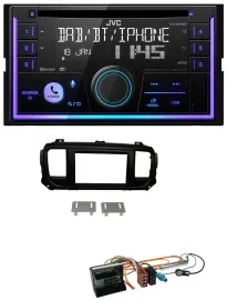 JVC MP3 USB 2DIN DAB Bluetooth CD Autoradio für Peugeot Expert Traveller ab 2016