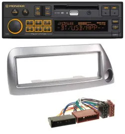 Pioneer DAB MP3 USB Bluetooth Autoradio für Ford Ka bis 2008 silber-metallic