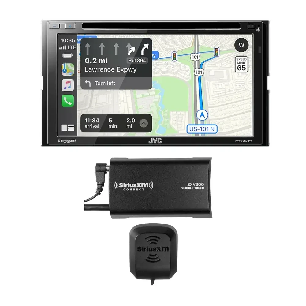 Автомагнитола JVC KW-V960BW 6.8" Double-DIN CD/DVD Touchscreen с SiriusXM SXV300v1