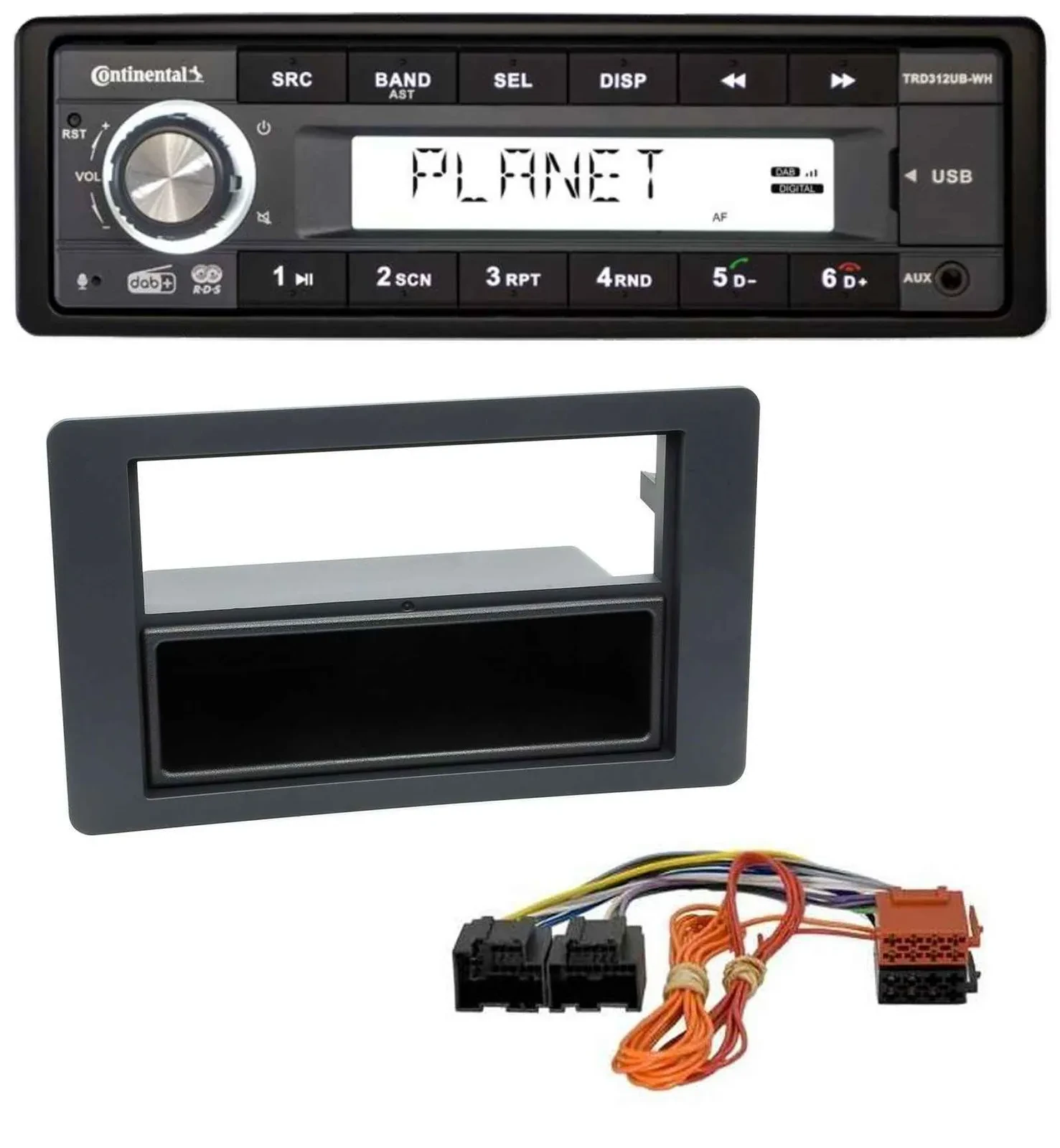 Автомагнитола Continental 1DIN USB AUX DAB MP3 для Saab 9.5 (с 2005)