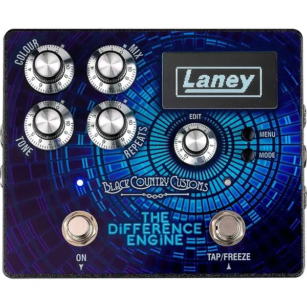 Педаль эффектов для электрогитары Laney The Difference Engine Tri-Mode Delay Effects Pedal Blue