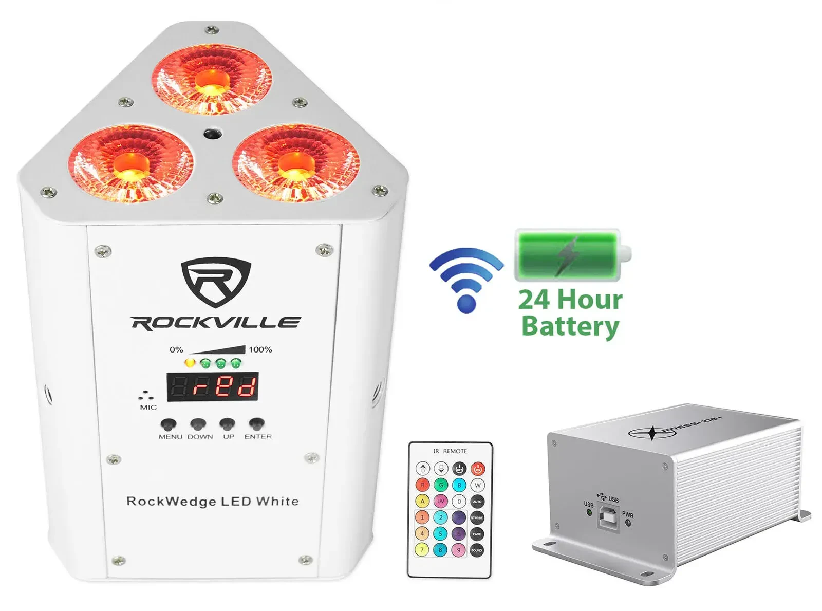 Chauvet DJ XPRESS 1024 DMX Interface for ShowXpress Software+Wireless Par Light