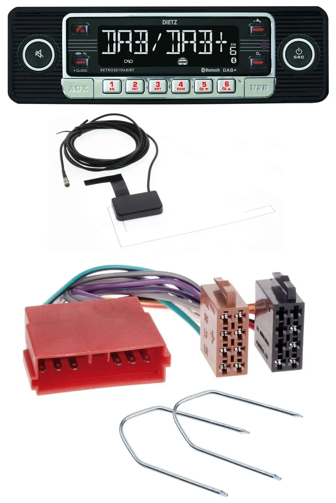 Dietz DAB Bluetooth USB MP3 Autoradio für Peugeot 205, 405, 505, 605