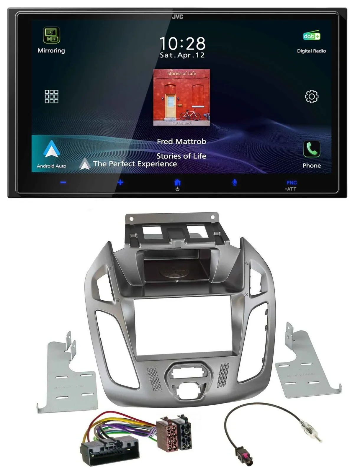 JVC USB Bluetooth 2DIN DAB MP3 Autoradio für Ford Transit 2013-2018 ohne Display