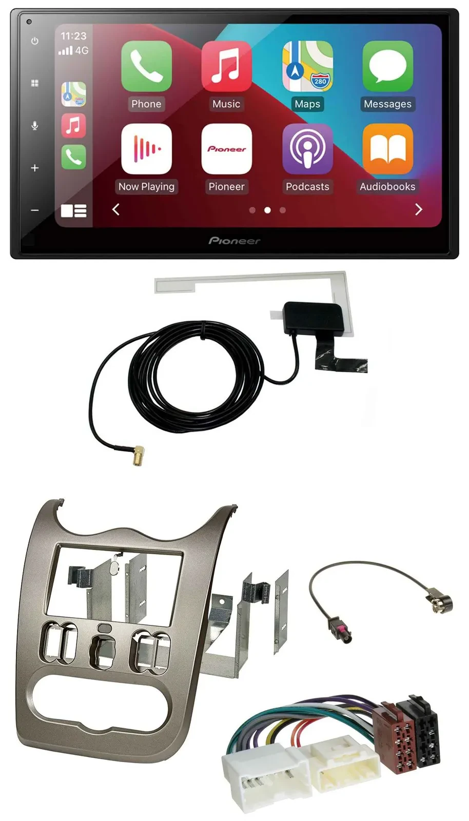 Pioneer USB Bluetooth DAB MP3 2DIN Autoradio für Dacia Logan Sandero Duster ab 1