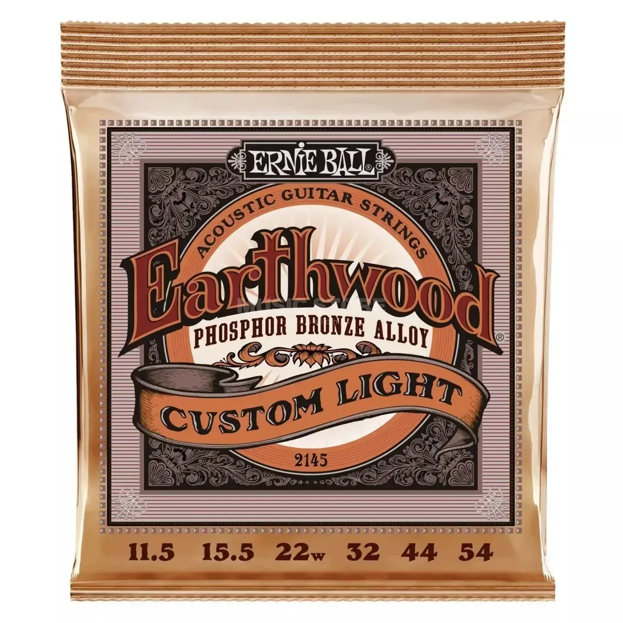 Струны для акустической гитары Ernie Ball 2145 Earthwood Phosphor Bronze Custom Light 11.5-54