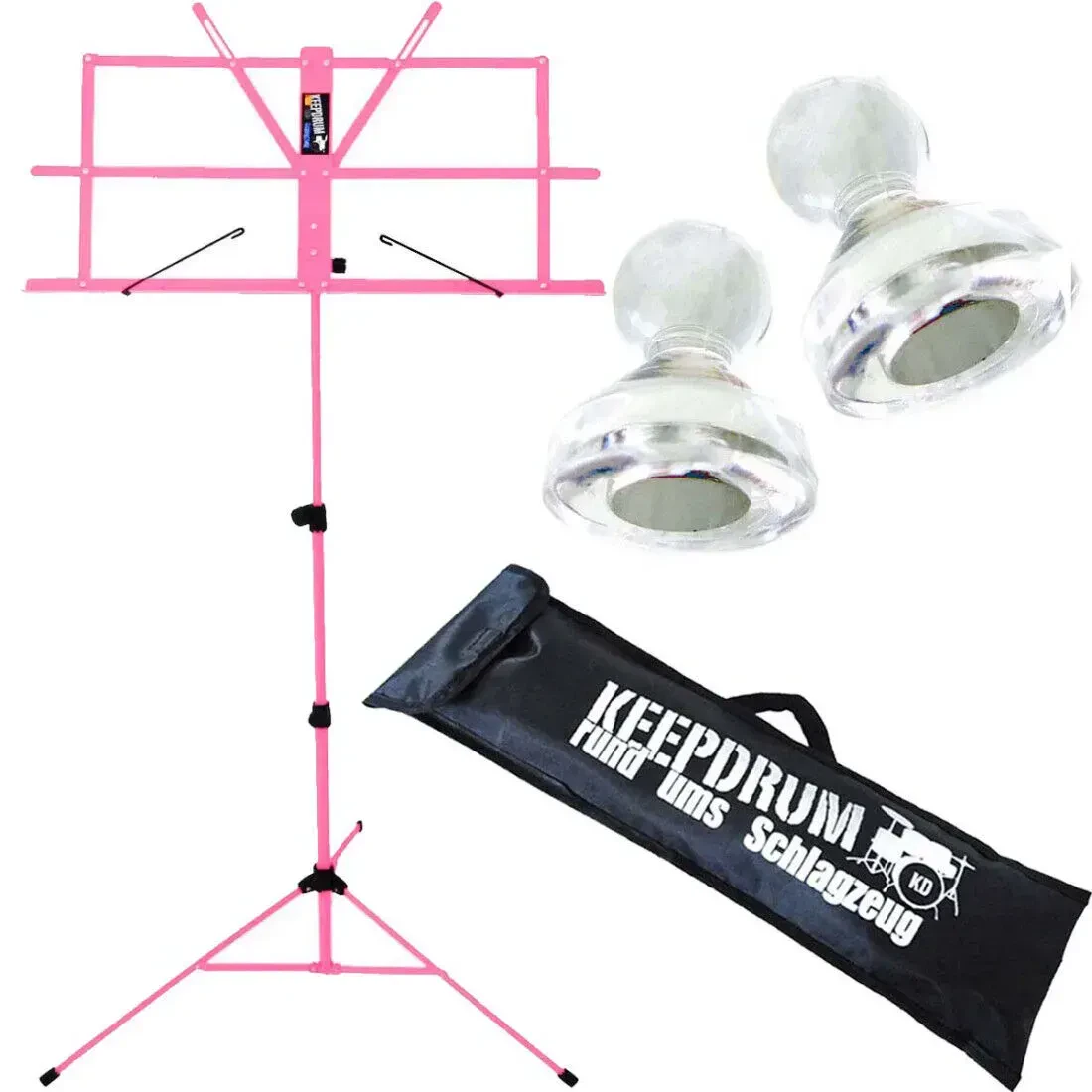 Пюпитр keepdrum MUS2PK Pink с аксессуарами