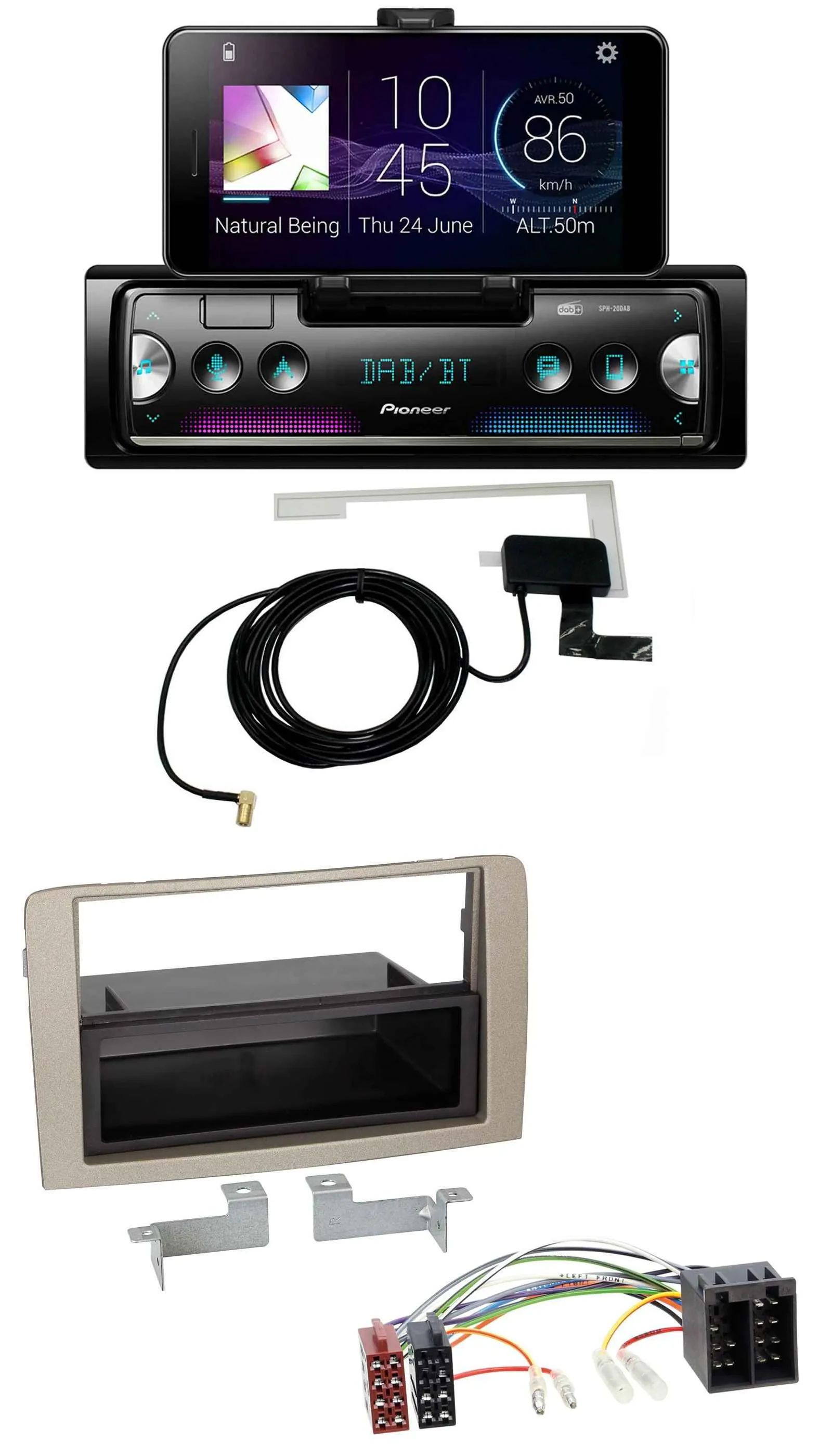 Pioneer DAB Bluetooth MP3 USB Autoradio für Lancia Musa (ab 2005)