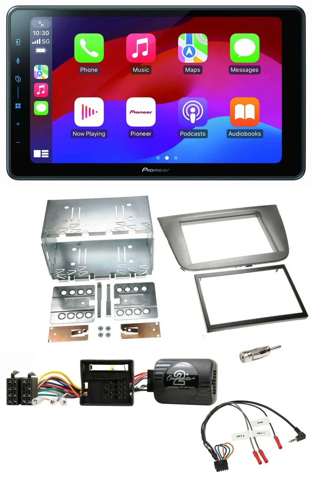 Pioneer Bluetooth 2DIN USB Lenkrad DAB Autoradio für Seat Altea Altea XL Toledo