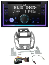 JVC MP3 USB 2DIN DAB Bluetooth CD Autoradio für Ford Transit 12-18 Display Conne
