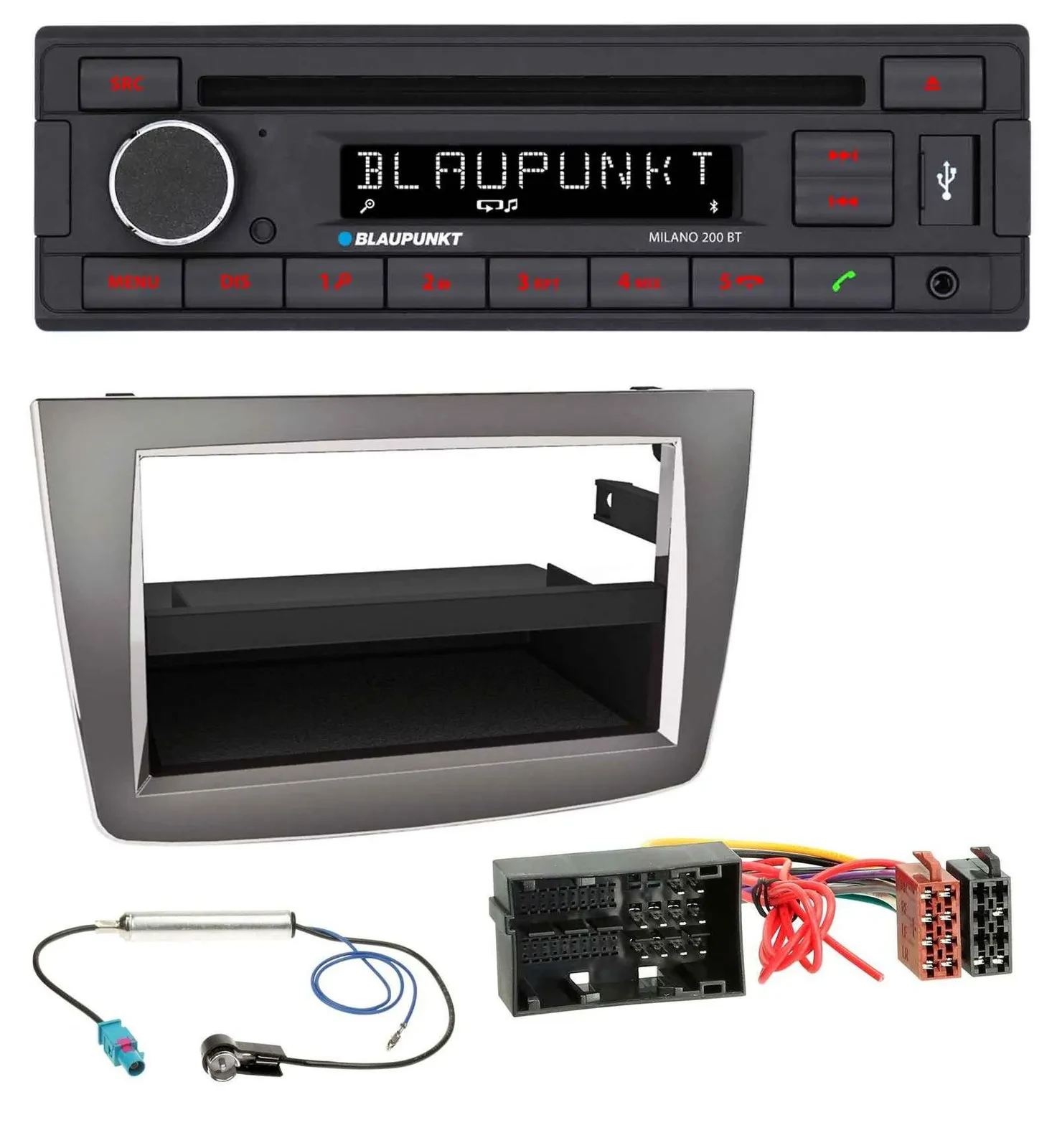 Blaupunkt MP3 USB CD Bluetooth AUX Autoradio für Alfa Romeo Mito ab 14 955 silbe