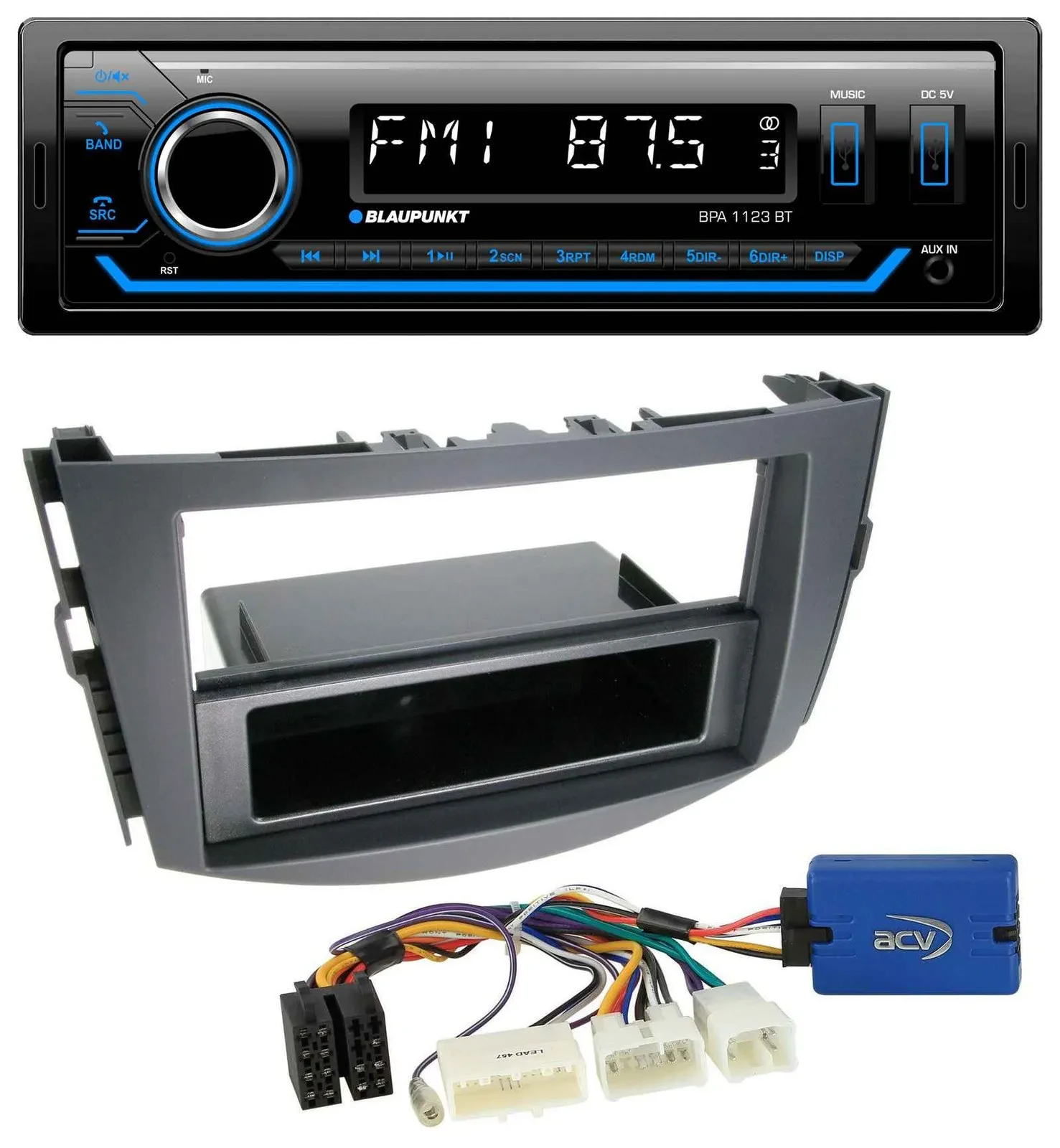 Автомагнитола для Toyota RAV4 (2011–2013) Blaupunkt Bluetooth USB AUX MP3 28-pin