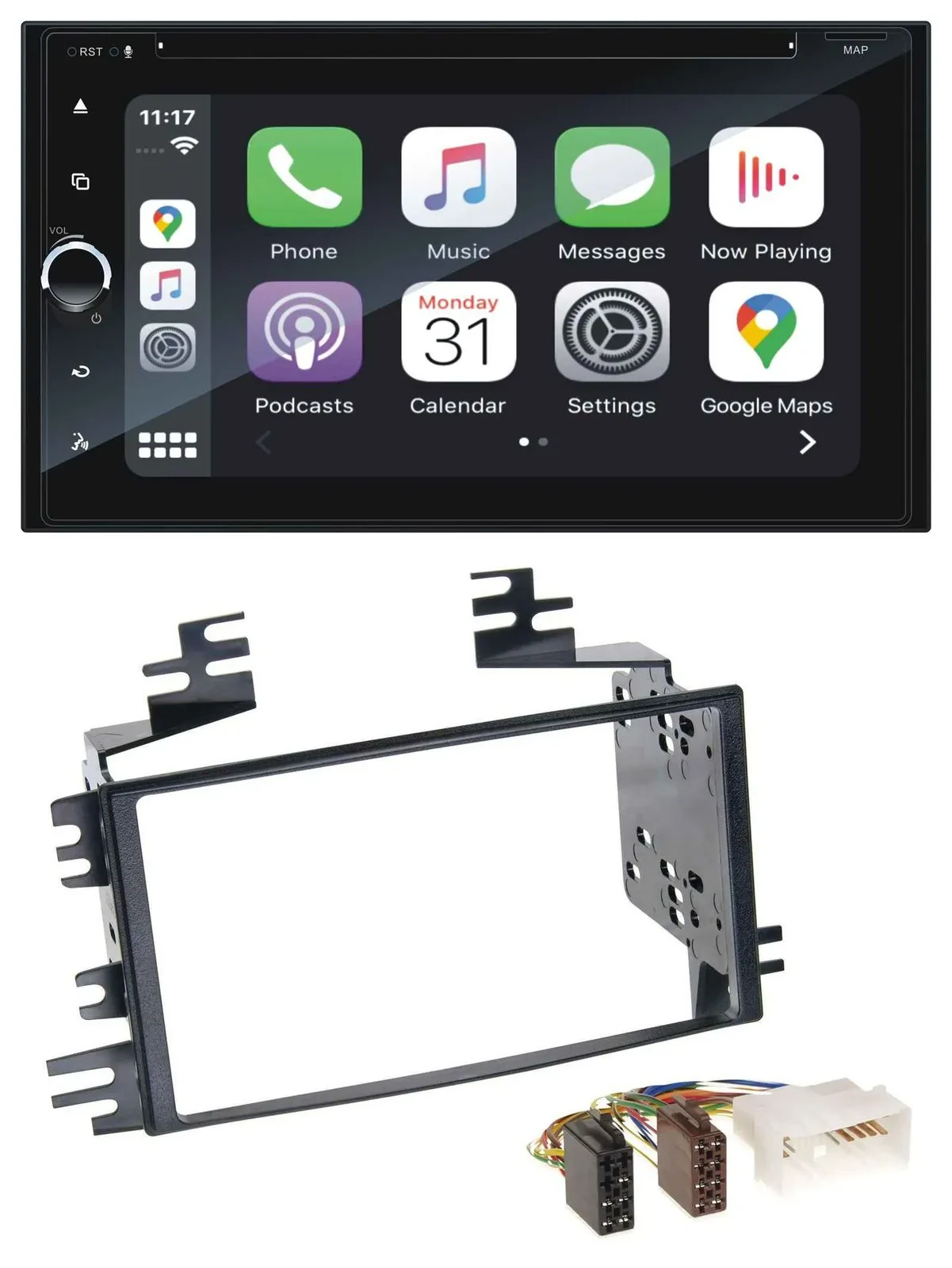 Blaupunkt 2DIN Bluetooth DAB USB DVD MP3 Autoradio für Kia Rio Rio5 Sportage Hyu