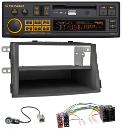 Pioneer DAB MP3 USB Bluetooth Autoradio für Kia Sorento II (XM, 2009-2012)
