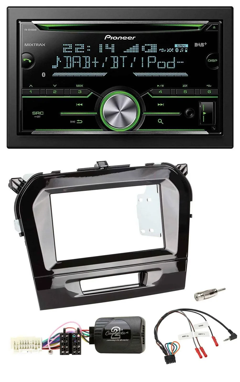 Автомагнитола для Suzuki Vitara (с 2015) Pioneer 2DIN, Bluetooth, DAB, USB, CD