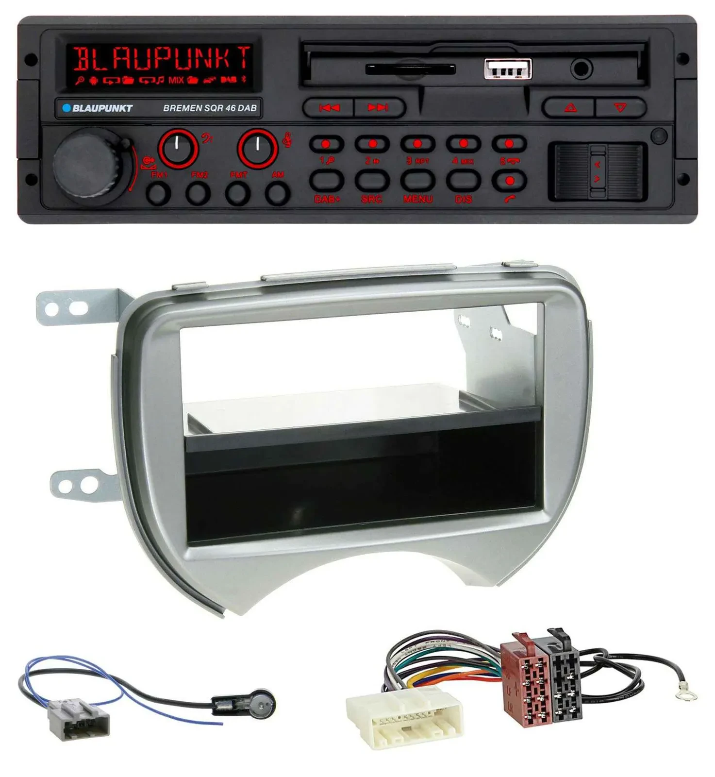 Blaupunkt SD MP3 USB Bluetooth DAB Autoradio für Nissan Micra (10-13 K13) silber