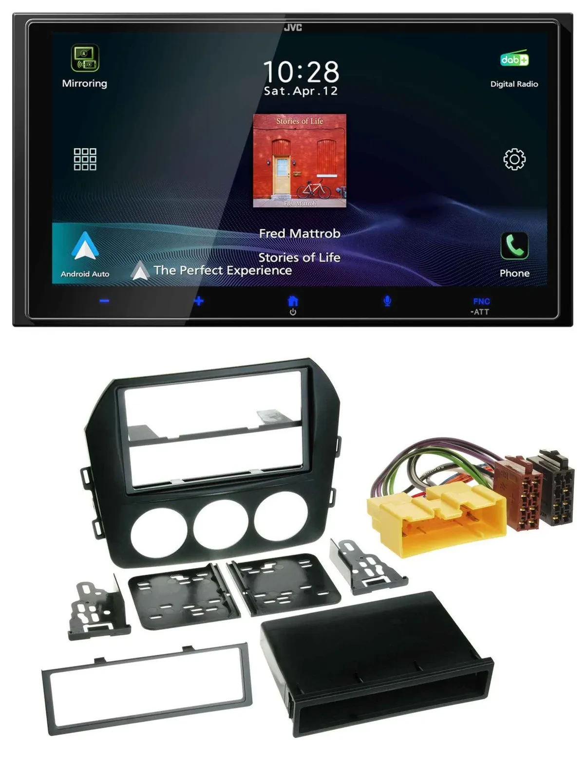 JVC USB Bluetooth 2DIN DAB MP3 Autoradio für Mazda MX 5 (NC, ab 2008)