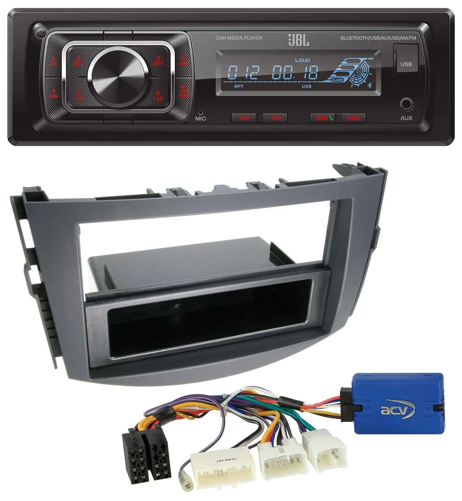 Автомагнитола JBL для Toyota RAV4 (2011–2013), 28-pin, SD/AUX/USB, MP3, Bluetooth