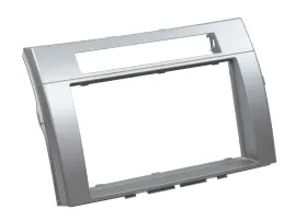 Einbaurahmen Doppel DIN Autoradio für Toyota Corolla Verso 2004-2009 silber
