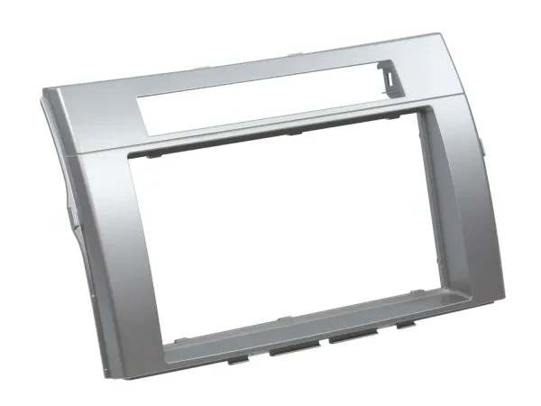 Einbaurahmen Doppel DIN Autoradio für Toyota Corolla Verso 2004-2009 silber