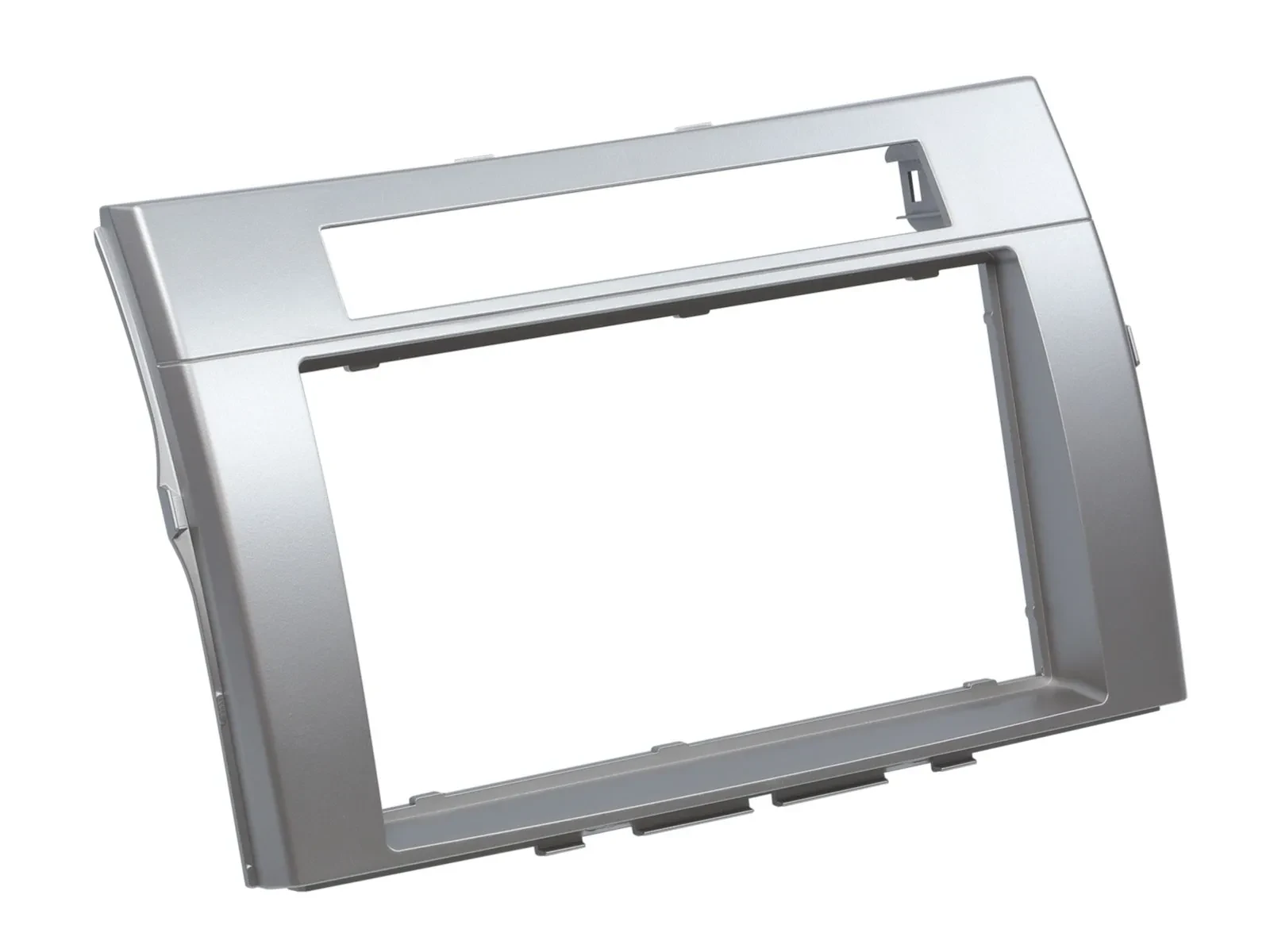 Einbaurahmen Doppel DIN Autoradio für Toyota Corolla Verso 2004-2009 silber