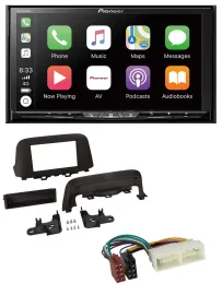 Pioneer 2DIN MP3 USB DAB DVD Bluetooth Autoradio für Hyundai Kona (ab 2018)