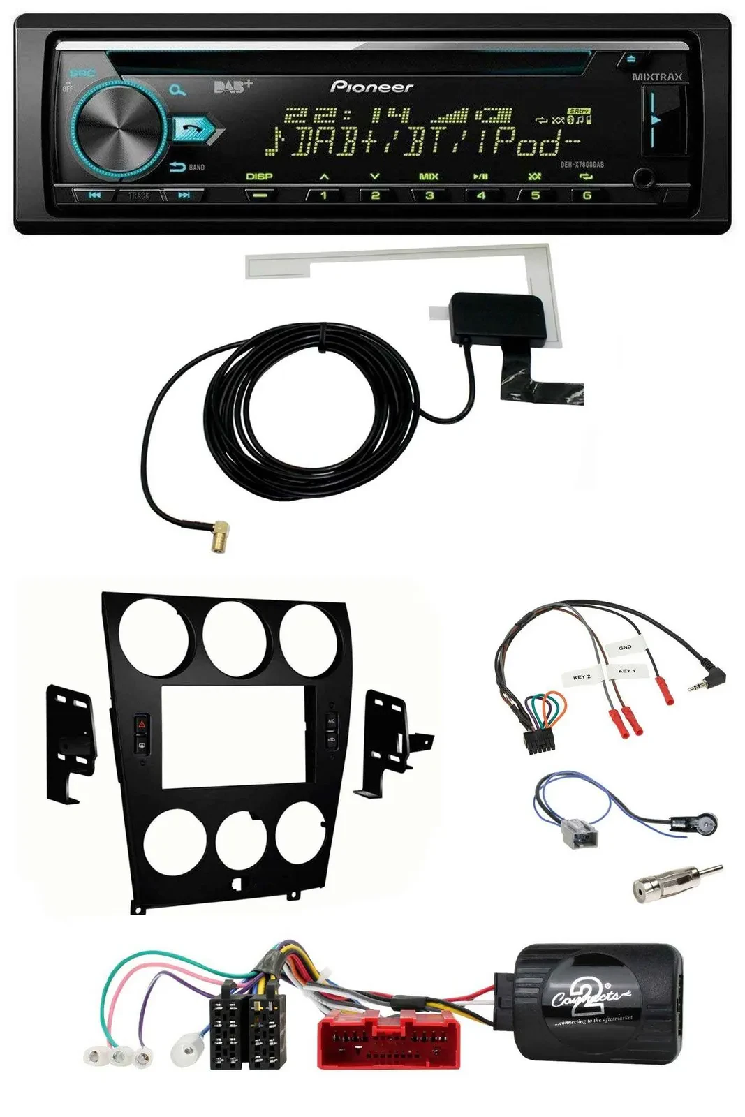 Pioneer MP3 Lenkrad CD USB DAB Autoradio für Mazda 6 (2006-2008)