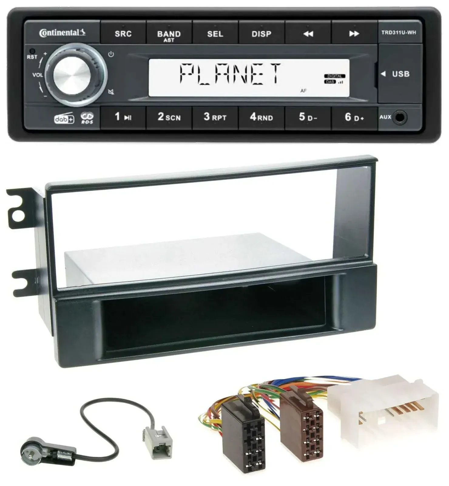 Автомагнитола для Kia Sportage II (2008–2010) Continental 1DIN, MP3, AUX, USB, DAB