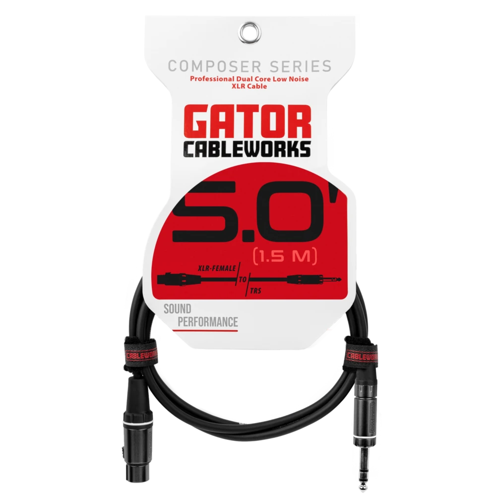 Коммутационный кабель Gator GCWC-XLR-05FTRS Composer Series Balanced Black 1.5 м