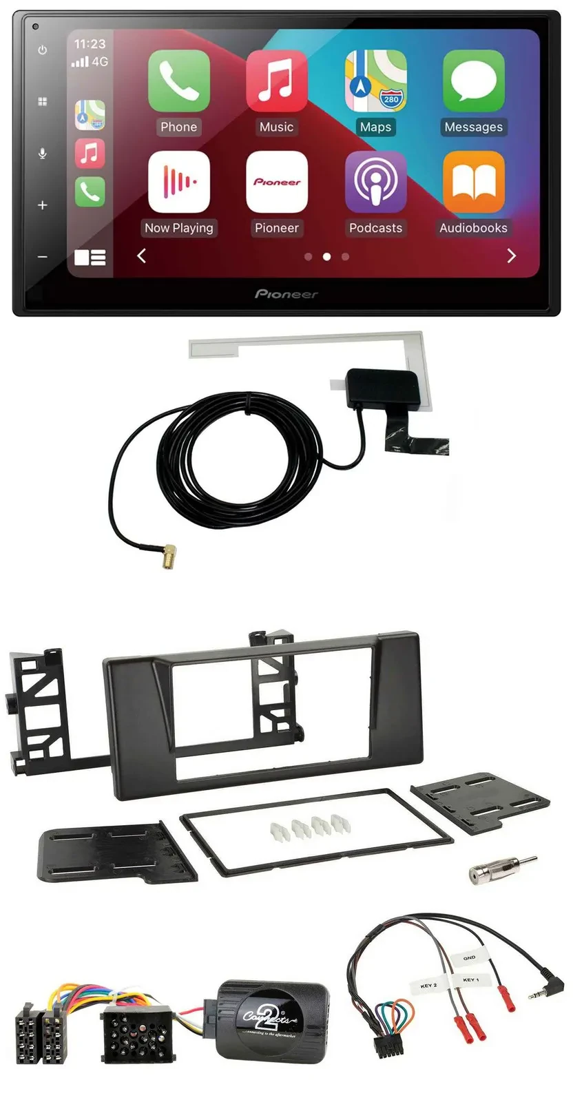 Pioneer USB Bluetooth DAB Lenkrad 2DIN Autoradio für BMW 5er E39 1997-2001