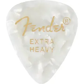 Медиаторы FENDER 351 Shape Premium Picks Extra Heavy White Moto 12 Count, 12 штук, 1.2 мм