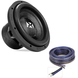 NVX VCW104 10" Dual 4-Ohms Car Subwoofer (VCW 104) + Speaker Wire