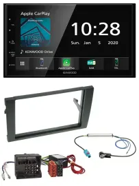 Kenwood Bluetooth MP3 DAB USB 2DIN Autoradio für Audi A4 B7 04-08 Aktivsystem MO