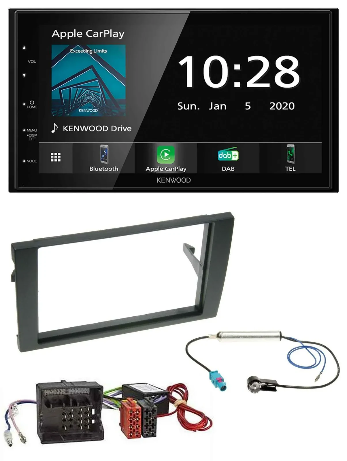 Kenwood Bluetooth MP3 DAB USB 2DIN Autoradio für Audi A4 B7 04-08 Aktivsystem MO